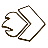 Icon for the Boost Speed powerup. An arrow pointing right with a flame behind it.